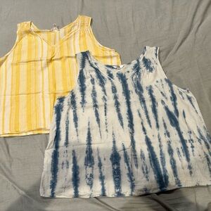 Blue and Yellow Tanks